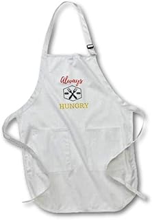 3dRose Simple Design about Food and Text of Always Hungry - Aprons (apr-364367-2)