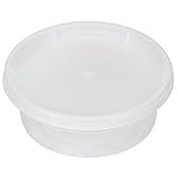 A World Of Deals Plastic Soup /Deli Food Containers with Lids, 8 oz, Set of 50