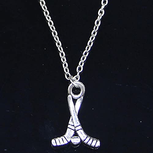 ZOJK Collar 16X23Mm Hockey Club Colgante Longitud Corta Collar De Mujer Collar De Hombre Regalo De La Joyería Cover