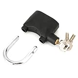 Sxhlseller Lucchetto Allarme di Sicurezza con Sirena 110 DB, Lucchetto in Lega di Alluminio Resistente per Finestrino della Porta della Bicicletta della Moto, Include Due Chiavi e Sei Batterie,