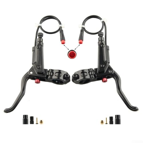 E-Bike-Bremshebel, Elektro-Fahrrad-Bremsgriffe, Aluminiumlegierung, 3-polig/2-polig, Bremsenteile für E-Bike, 8 Fang-Hall-Motor, hydraulische Bremse (2-polig)