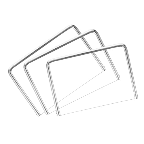 Parliky 3 Pezzi Tagliapane in Acciaio Inossidabile con Filo Affilato Affetta Formaggio e Torte con Ergonomico Utensile per Fette Uniformi e Uso Facile