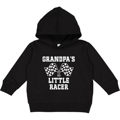 inktastic Grandpa Little Racer Car Racing Toddler Hoodie 4T Black 2c412