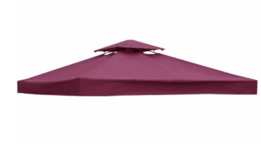 WeddLe Canopies Gazebos Pergolas Gazebo Cover Replacement 3x3m Waterproof Patio Canopy Tent Top 10x10ft (Color : Wine red)