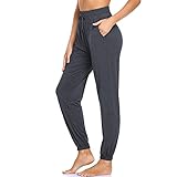 Womens Sweatpants with Pockets Drawstring Joggers Casual Elastic Waist Lounge Pants for Yoga Workout