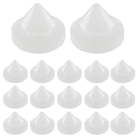 HARSKIYER 60pcs 1/2'' Rubber Door Silencer, Clear Metal Door Silencer Hinge Outlet Door Silencer Metal Door Stop Silencers for Metal Door Metal Frame Cover
