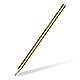 STAEDTLER Bleistift Noris (hohe Bruchfestigkeit, ergonomische Dreikantform, rutschfeste Soft-Oberfläche, Wopex-Material, Härtegrad HB, Köcherpackung, 183-HBBK3)