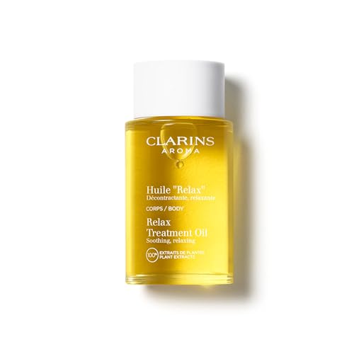 Clarins Relax Body Treatment Oil | Relaxes Moisturizes and Soothes Aching Muscles | Relieves Stress and Fatigue | Nourished & Comfortable Skin After The First Use* | Natural 100% Plant Extracts