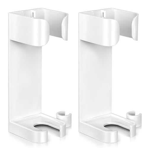 2 Pcs Wall Mount Hair Tool Organizer Curling Iron Holder Wall Mount Hot Hair Tool Holders for Holds Hairs Dryer and Flat Iron and Curling Hairs Straighteners Combs