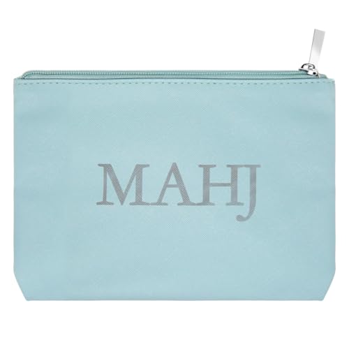 CYUXING Mahjong Card Holder, Mahjong Accessories Storage Bag Blue Card Pack Supplies, Ideal Gift for Friends Protective Cover Case with Zipper Storage Supplies Easy to Carry