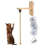 Parkour Wand für Katzen - Sisalseil Klettergerüst | Robuster Kratzbaum aus Kletterseil - Ersatzteil Spielzeug bissfest Kletterleiter Kletterplattform