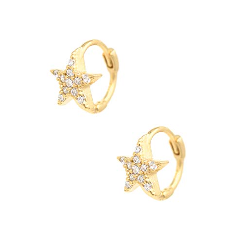 Boucles d'oreilles créoles argent 925 anti-allergie avec zircons stables