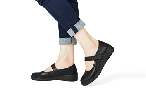 Image of VJH confort Women s Mary Jane Flats, Breathable Comfort Round Toe Low Heel Slip-on Light Weight Walking Shoes