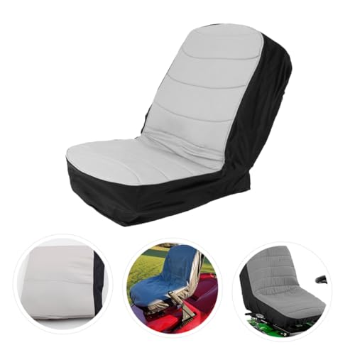 Housse de siège pour tondeuse 11 pouces en coton-polyester gris et noir - 6