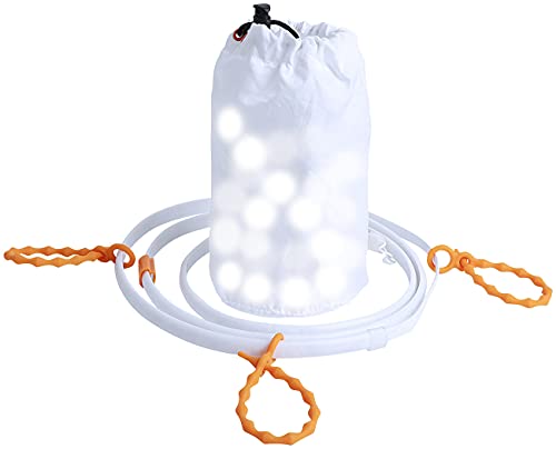 Lunartec Camping Lichterkette: 2in1-Outdoor-USB-LED-Lichtschlauch, 90 LEDs, 630 lm, weiß, IP67, 3 m (Lichterkette Schlauch, Sonnenschirm, Akku)