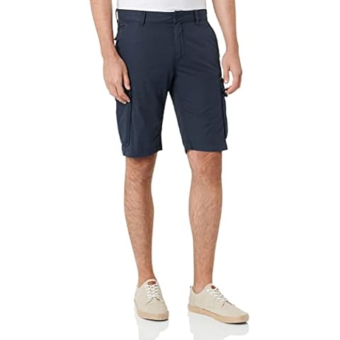 camel active Men's 496990/7F29 Cargo Shorts, Night Blue, 32 W Cover