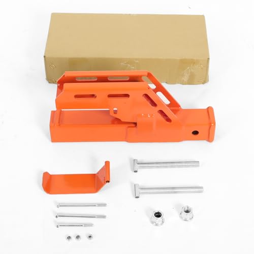 EBESTTECH Tractor Bucket Receiver Hitch 2 inch Clamp on Trailer Hitch for Tractor Non-Slip Bucket Hitch Ball for Lawn Kubota Deere Bobcat Orange Attachment by EBESTTECH - Image 7