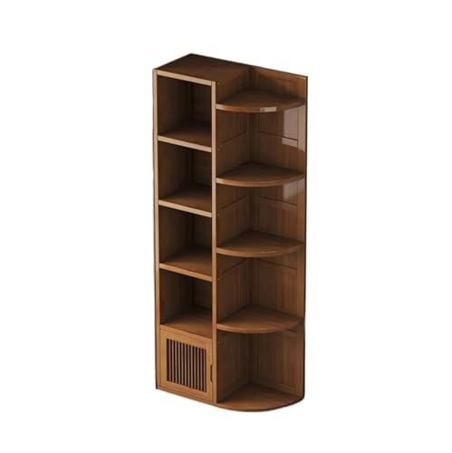 Estante de esquina para almacenamiento de libros, mueble triangular de piso a techo