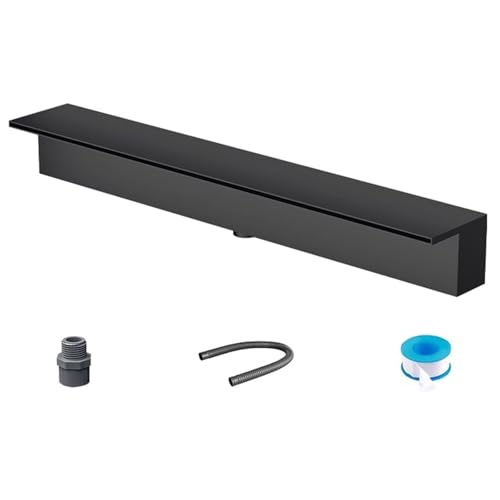 Kit cascade acier inoxydable avec tube ondulé pour bassin de jardin et piscine