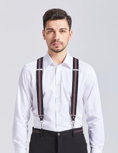 Image of Men's Suspenders with Swivel Hooks and Adjustable Braces, Suitable for Heavy Duty, Big and Tall