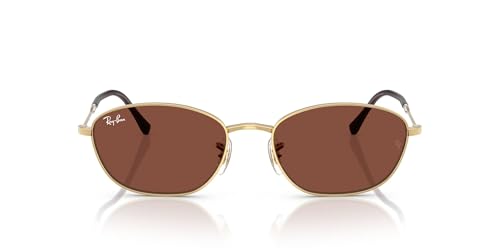 Ray-Ban Women's RB3749 Oval Sunglasses, Gold/Red, 58 mm