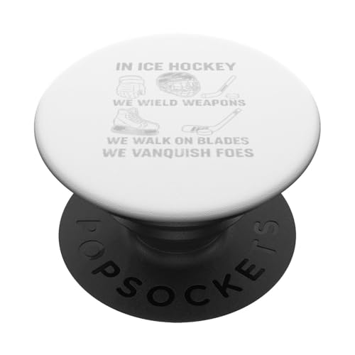Eishockey-Rüstung wie ein Gladiator auf Klingen. PopSockets Klebender PopGrip Eishockey-Rüstung wie ein Gladiator auf Klingen. PopSockets Klebender PopGrip