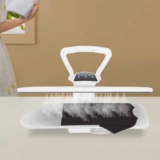 Pressa a vapore intelligente da 2200 W, touch screen, 90 – 200 °C, spegnimento automatico, con serbatoio dell'acqua da 1 l, per lana di seta di nylon (bianco)