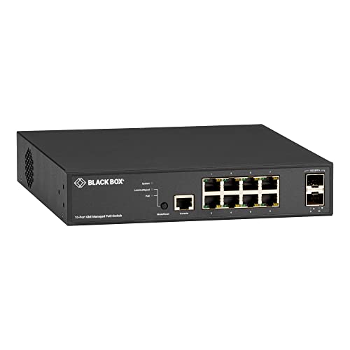 Image of Black Box Network - LPB3010A LPB3000 Ethernet Switch - 8 Ports - Manageable - TAA Compliant - 2 Layer Supported - Modular - Optical Fiber, Twisted Pair - PoE Ports - Wall Mountable - 1