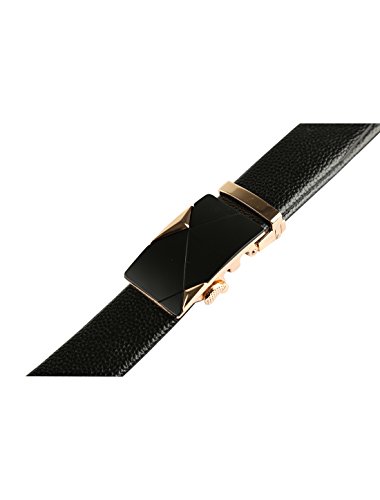 uxcell Men Leather Ratchet Dress Belt with Automatic Sliding Buckle Wide 1 1/2 Inches3