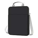 タブレットケース 小学生 ATiC タブレットバッグ ランドセル 11.6インチまで対応 PC収納 クロームブックケース ポリウレタン製 大容量収納 手提げバンド/肩ひも付き 全面保護 iPad 第11世代/iPad Air/Pro 11インチ/MacBook Air 11.6in/iPad 第10世代/Air5/4/10.2/mini7/SurfaceGo3/HPなど対応 DeepGray