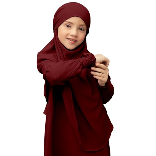 Toddler Kids Girl Muslim Dress Muslim Abaya Hijab Prayer Dress Long Sleeve Ramadan Dresses Kaftan Easter Outfit2