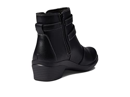Clarks Clarks Women's Angie Spice Ankle Boot, Black Leather, 8 Medium US