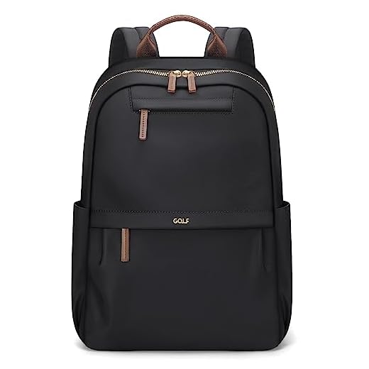 GOLF SUPAGS Mochila feminina para laptop, bolsa de computador, casual, para notebook de 15,6 polegadas, trabalho, viagens e mochilas, G - preto, 14-Inch, Clássico