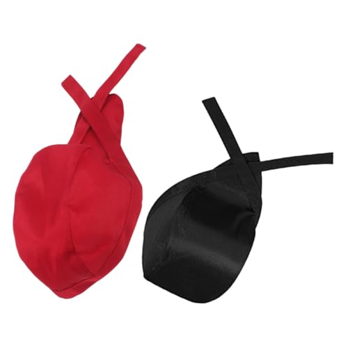 DEARMAMY 1 Juego Turbante De Chef Delantal Y Gorro De Chef Estaño Casquillo De La Peluca Gorra De Fregar Hombres Tapa del Quemador Sombrero Profesional Abultado Cada Algodón 2 Piezas