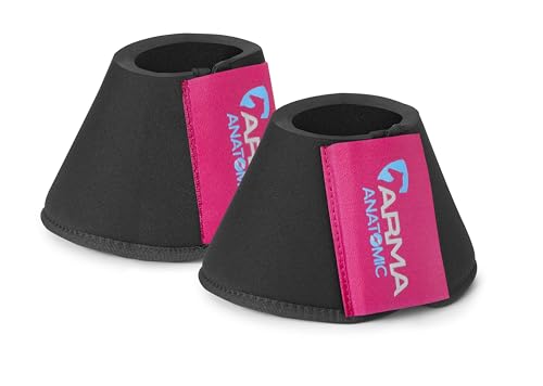Shires ARMA Neoprene Bell Boots (Black/Raspberry, Full)