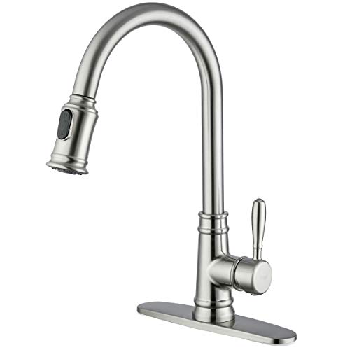 Kitchen Faucet Frap Pull Down Kitchen Faucet Antique Single Handle High Arc Kitchen Sink Faucet with Pull Out Sprayer Brushed Nickel Kitchen Faucet Frap Pull Down Kitchen Faucet Antique Single Handle High Arc Kitchen Sink Faucet with Pull Out Sprayer Brushed Nickel