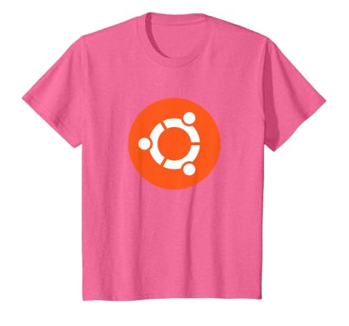 Ubuntu OS Linux Official Circle of Friends Logo T-Shirt, Youth, Pink Heather, X-Small