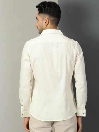 Image of Thomas Scott Men's | Solid | Full Sleeve | Regular Fit | 100% Cotton | Double Flap Pocket | Spread Collar | Casual Shirt
