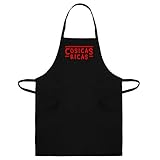 recetas cocina frikis Delantal unisex de calidad superior, con un gramaje de 190 g/m2. y cintas en cuello y laterales para lazada.