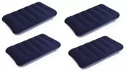 GLAMAXY Air Stripes Travel Pillow (Blue) (Pack of 4)
