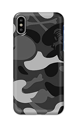 Image of Printed Hard Back Cover Case for Apple iPhone X | iPhone 10 | iPhone Xs | iPhone 10s Back Cover (Army Pattern) -702