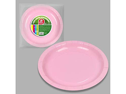 Assiette carton rose Baby 10 unités 20 cm