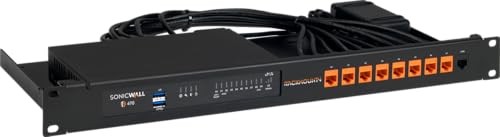 Image of Rackmount.IT RM-SW-T11 Rack Mount Kit for SonicWall TZ270, TZ270W, TZ370, TZ370W, TZ470, TZ470W - 1U with Antenna Punch-Outs and Fiber Opening (RM-SW-T11)