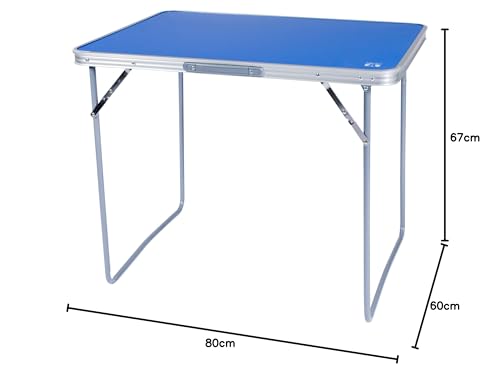 Table de camp en aluminium C.A.O. bleu design épuré