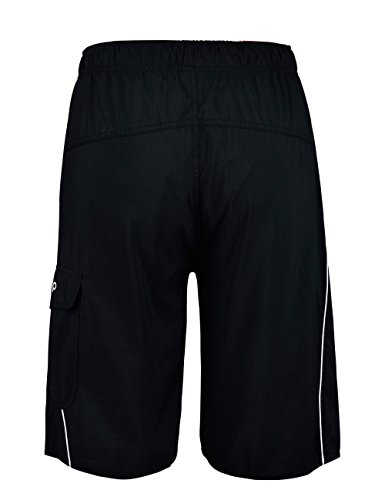 unitop Men's Lightweight Quick Dry Board Trunks Black and White 30