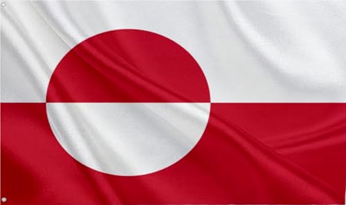 JOLCAHEU Greenland Flag 3x5FT,Greenlander Flags with 2 Brass Grommets,Durable Polyester. (Greenland, 3x5)