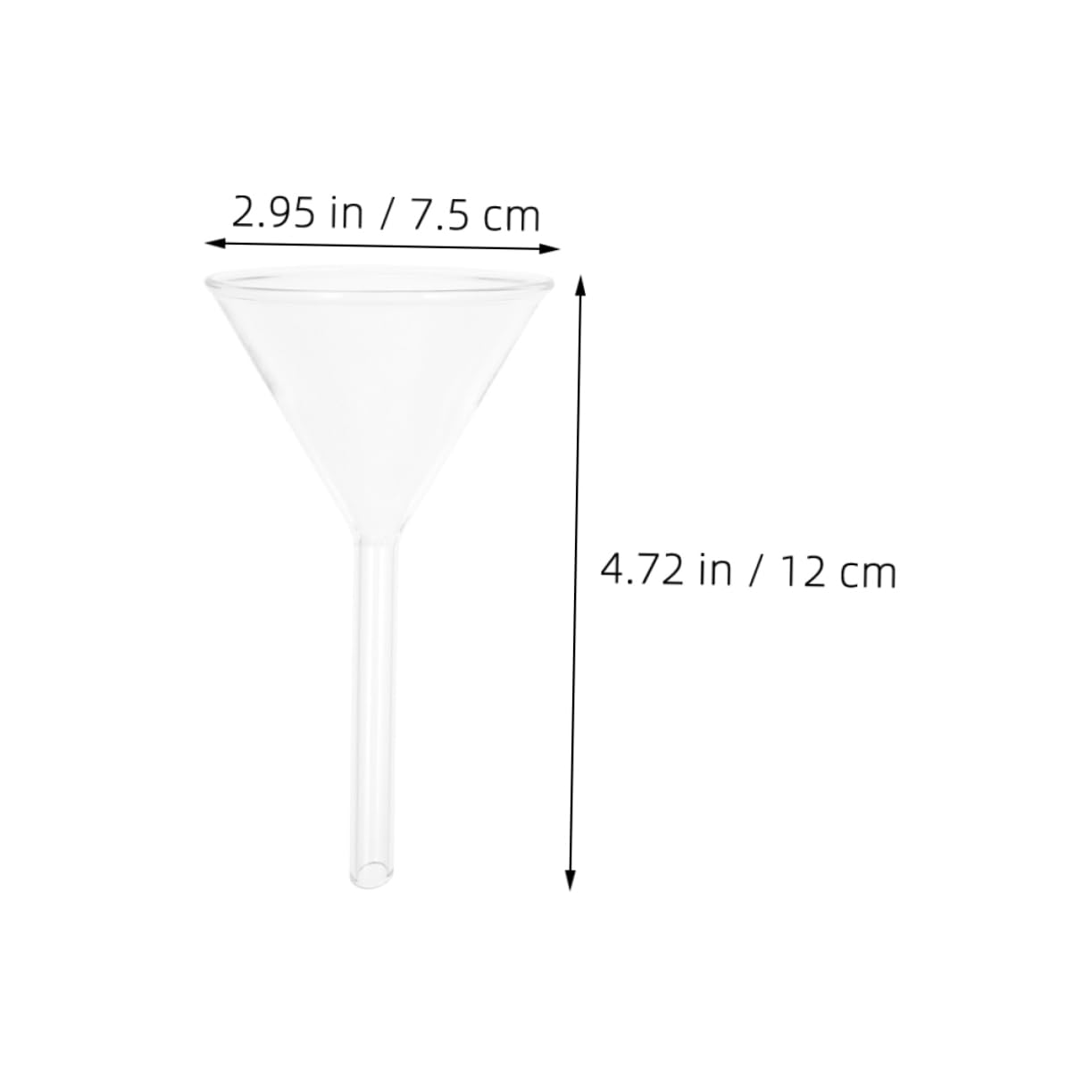 Gatuida High Stability Glass Filter Funnel Borosilicate Laboratory Funnel for Liquid Transfer and Easy Cleaning for Scientific Use and Maintenance