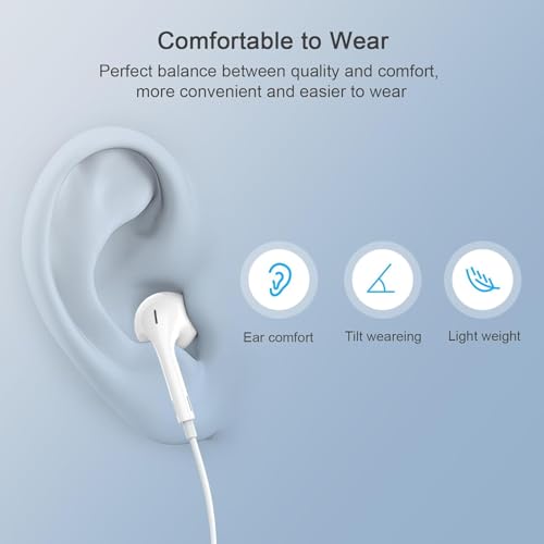 Kopfhörer USB C mit Kabe, In-Ear Earphones USBC mit Mikrofon Kompatible mit iPad Pro,Samsung Galaxy S25 S24 S23 A55 A53,Google Pixel,Huawei, Mi,Oppo