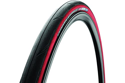Vredestein Superpasso Fahrradreifen, 700x25C, 150 TPI, 255g, 6-9 Bar, Schwarz/Rot