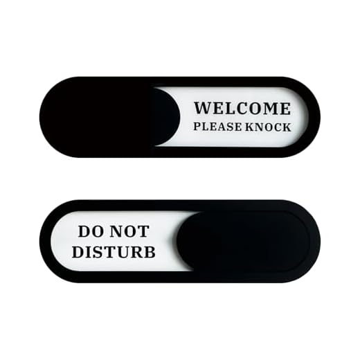 ANIWEY Do Not Disturb Slider Door Sign for Office, Acrylic, Black